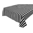 thumbnail image 1 of Cotton Tablecloth Stripes Print / 1 Inch Wide Stripe Black and White, 1 of 1