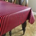 thumbnail image 1 of Cotton Tablecloth Stripes Print / Half Inch Wide Stripe Red and Black, 1 of 4