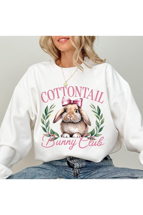 Cotton Tail Bunny Club Shirt: Easter Graphic Tee All Size S-5Xl