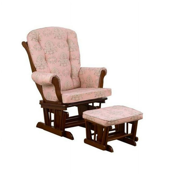 Cotton Tale NGGB Nightingale Floral Glider with Ottoman - White