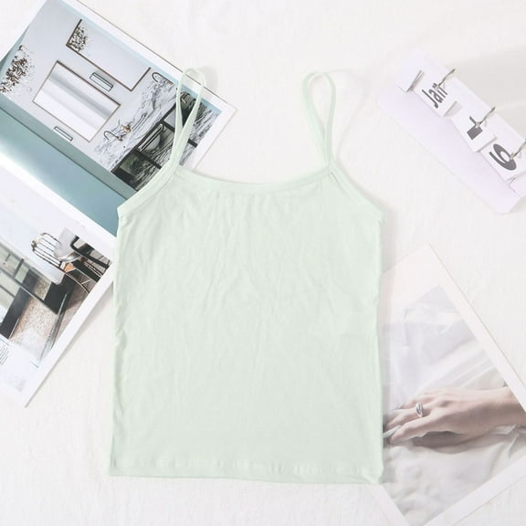 Cotton Tank Tops for Girls 9-14 Years Kids Casual Sleeveless Camisoles Teens Juniors Basic Solid Color Soft Undershirts Cami Top