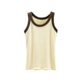 thumbnail image 1 of Cotton Tank Tops for Women Soft Summer Casual Sleeveless Crew Neck Modal Shirt Blouses Comfy Workout Base Tee (L, Beige 01), 1 of 5