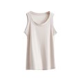 thumbnail image 1 of Cotton Tank Tops for Women Soft Summer Casual Sleeveless Crew Neck Modal Shirt Blouses Comfy Workout Base Tee (M, Beige), 1 of 5