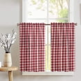 thumbnail image 1 of Cotton Tavern Gingham Check Café Tier Curtains Window Treatment Kitchen Home Décor, 1 of 1