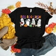 thumbnail image 1 of Cotton Tee Boo Boo Crew Nurse Graphic T-Shirt Top Black Halloween Ghost Design Party Casual Black S-5XL, 1 of 5