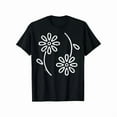 thumbnail image 1 of Cotton Tee Graphic T Shirt Tops Geometric Floral Print Round Neck Short Sleeve Black S-5XL Comfort Fit, 1 of 5