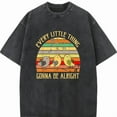 thumbnail image 1 of Cotton Tee T-Shirt Top Black Vintage Washed Fashion Casual Crew Neck Comfortable Black S-2XL Plus Size, 1 of 5