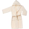 thumbnail image 1 of Cotton Terry Kids Unisex Hooded Bath Robe, Large, Ivory, 1 of 8