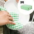 thumbnail image 1 of Cotton Terry Kitchen Dish Cloths 6x6 Inch Ultra Soft Absorbent Quick Drying Dish Rags Set of 2 Multicolor Reusable Washable Cleaning Towels for Dishes Countertops Surfaces, 1 of 4
