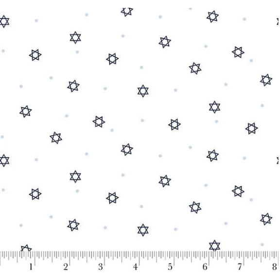 Cotton The Gift of Light Star of David Hanukkah Studio E Fabrics Cotton Fabric Print by the Yard (8288-07)
