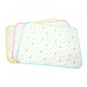 Pure Cotton Baby Waterproof Pad 3 Layer Sandwiched Cotton Baby Urine Mat  More Money (Random Color)
