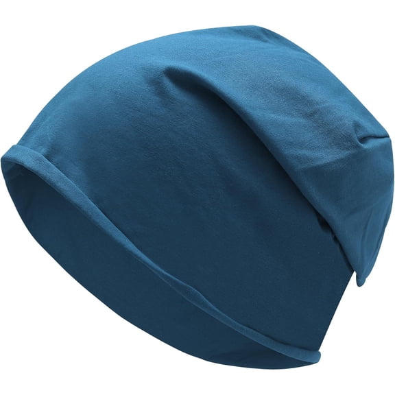 Cotton Thin Slouchy Beanie Hat for Men Women Fashion Soft Stretch Knit Skull Cap