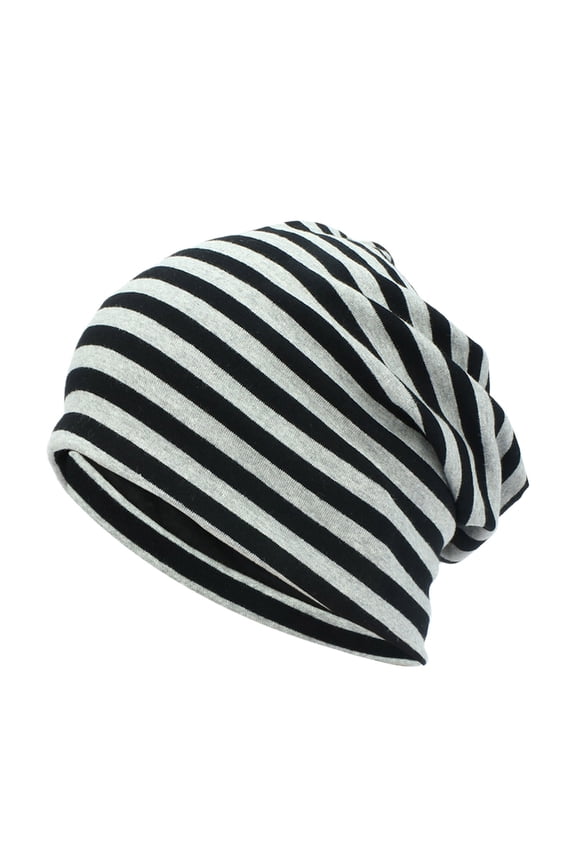 Cotton Thin Slouchy Hat Men Women Fashion Soft Stretch Knit Cap Black One Size