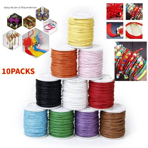 Cotton Thread 1mm Knitting Cord Jewlery Making Supplies Hand Jewelry Beading Twisted Accessories 10 Rolls