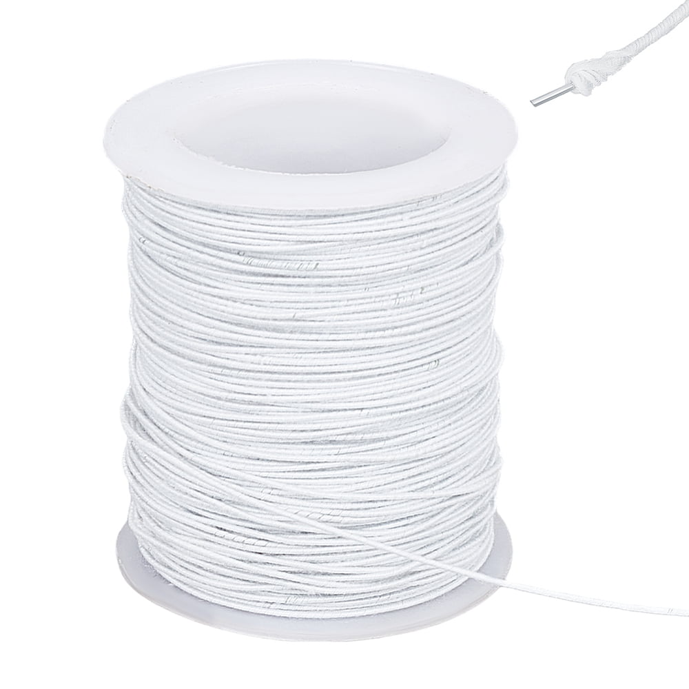 Thread Rope Small Cotton Thread Covered with Wire Rope White 1mm about 50.00 Yards(45.72m ...
