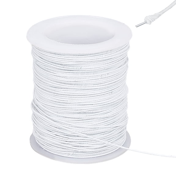 Cotton Thread Covered with Wire Rope White 1mm about 50.00 Yards(45.72m)/Roll DIY