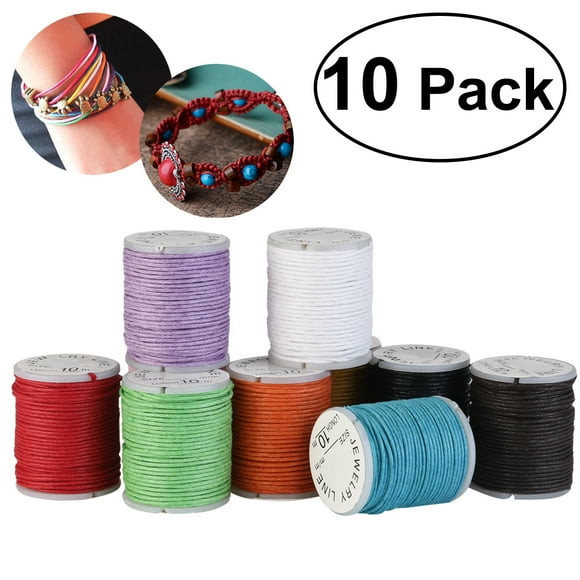 Cotton Thread Rope Weave Woven Bracelet DIY Hand Sewing Cords Waxed Black Embroidery Threads Machine 1mm