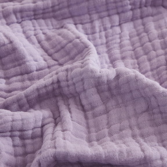 Cotton Throw Blanket 100% Muslin Soft Blanket for Couch Breathable Gauze Blanket All Season Soft and Lightweight Pre-Washed Cotton Blanket (Lavender, 55"x75")