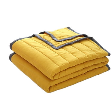 Cotton Throw Blanket,Summer Quilt Comforters,Summer Quilts Twin Lightweight Comforter,Machine Washable Lightweight Cotton Quilt - Ideal for AirConditioned Rooms All-Season Cool Comfort Easy Care