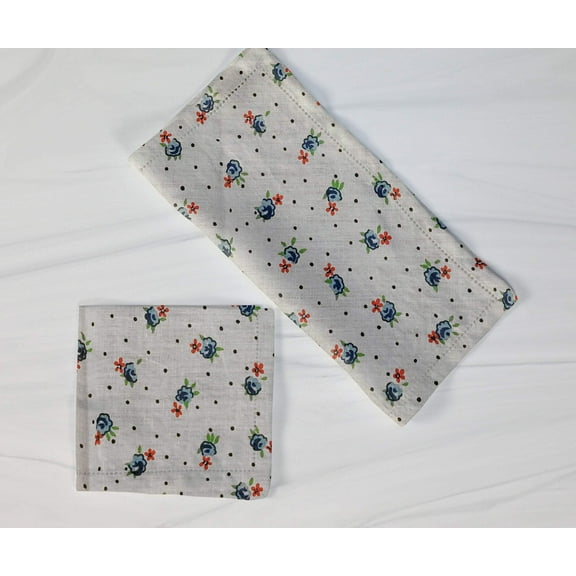 Cotton Tiny Flower Dots Napkins 18"X18"