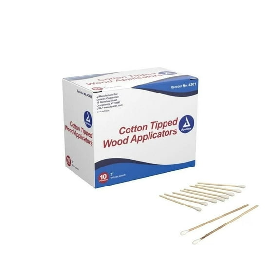 Cotton Tipped Applicators, 3" Non-Sterile Wood Applicator with Absorbent Cotton Tip - 200 Pieces