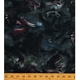 thumbnail image 1 of Cotton Tossed Dragons in Clouds Dragon's Lair Kids Black Cotton Fabric Print by the Yard (FUN-CD3065-NIGHT), 1 of 1