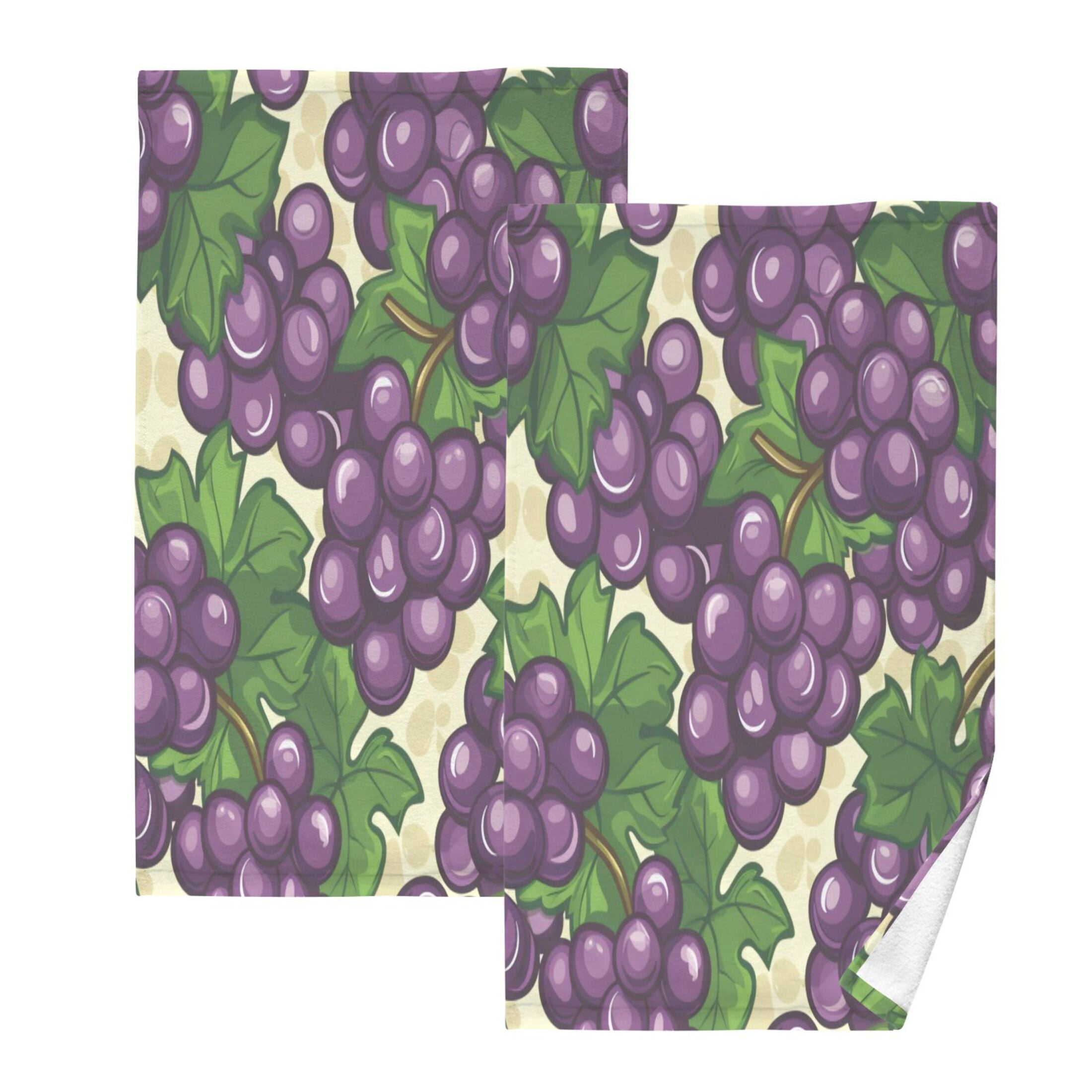 Cotton Towel Two-Piece 16x28 Inch One Sizex2 Face Towel Set Towel Set Cotton Hand Bath Towel Bathroom Beach Dark Purple Grape