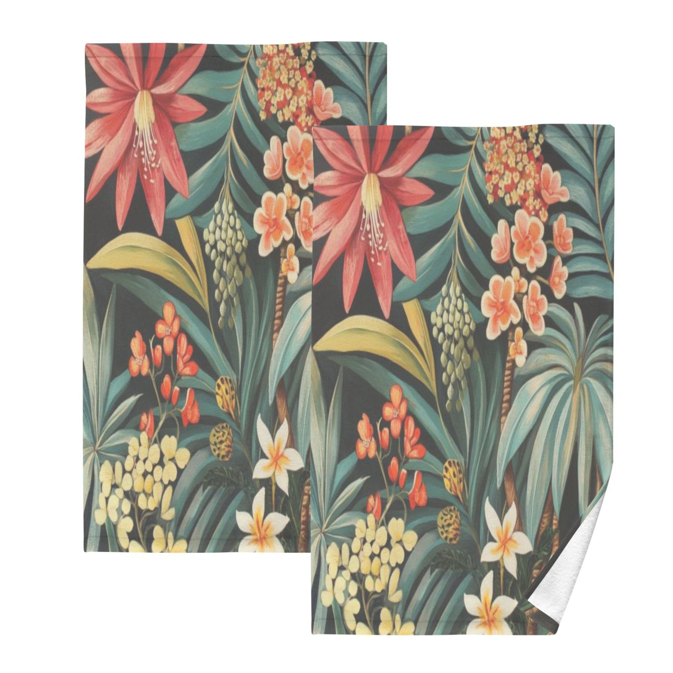 Cotton Towel Two-Piece 16x28 Inch One Sizex2 Face Towel Set Towel Set Cotton Hand Bath Towel Bathroom Beach White Narcissus