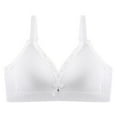 thumbnail image 1 of Cotton Training Bra for Teens Teen Girls Sports Training Bra Lace V-Neck T-Shirt Wireless Bra Padded with Adjustable Straps Underwear Bralette White 17Y, 1 of 9