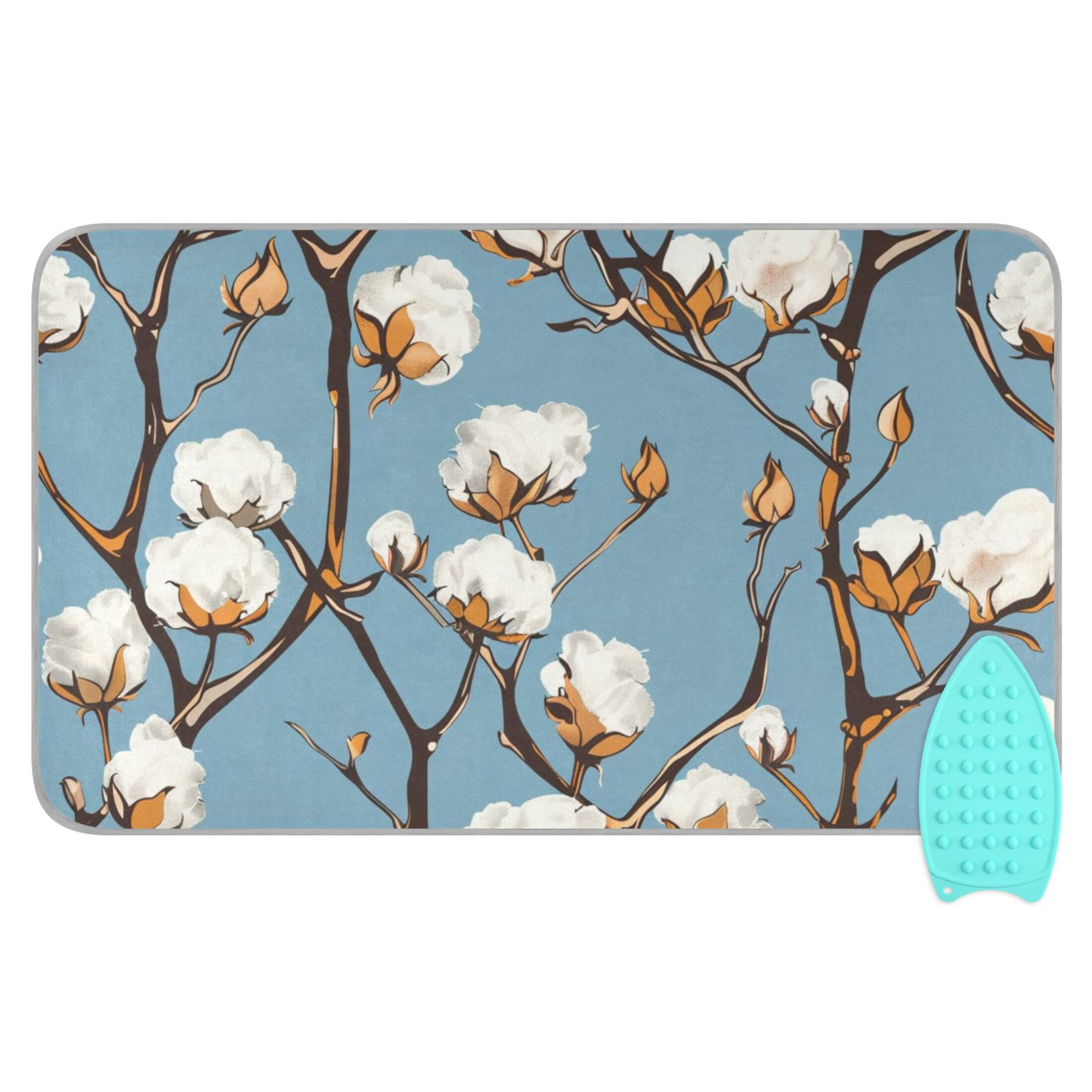 Cotton Tree Oil Painting Ironing Mat Blanket Portable Travel Ironing Pad Heat Resistant Pad 47.2" x 27.6”