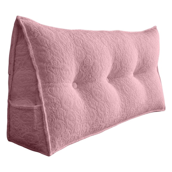 Cotton Triangle Wedge Headboard Pillow with Removable Cover