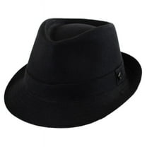Detroit Wool Felt Trilby Fedora Hat - Black - XL - Black - Walmart.com