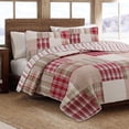 thumbnail image 1 of Cotton True Patchwork Reversible Red Tartan Plaid Timeless Quilt Bedding Set, Coverlet Bedspread for Bedroom, Guest Room, RV, Hotel (Classic Plaid, King - 3 Piece), 1 of 5