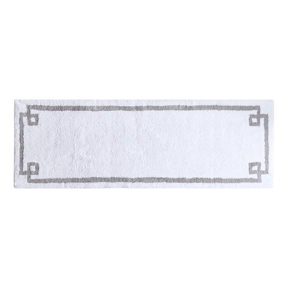 Cotton Tufted Bath Rug 24x72 Inches 100% Cotton Hotel Style Bathroom Runner Rug Non-Slip Latex Backing Machine Washable