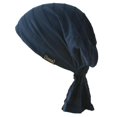 thumbnail image 1 of CHARM Chemo-Friendly Pirate Style Unisex Cotton Turban Bandana, Navy, 1 of 7