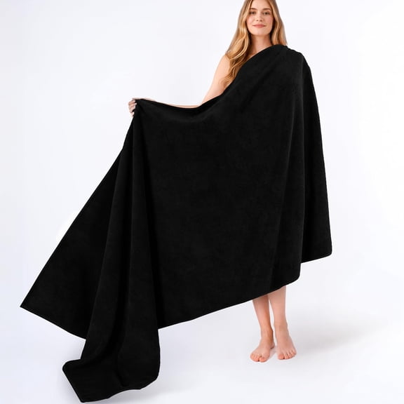 Cotton Turkish Bath Sheet 40x80 Inches Black
