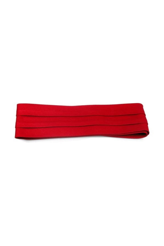 Cotton Twill 3-Pleat Pug Hat Band - Red - ONE SIZE FITS MOST - Red