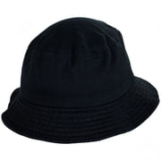 Cotton Twill Bucket Hat - S - Black