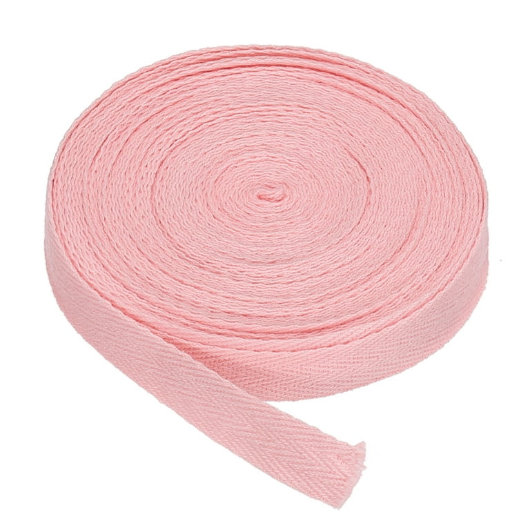 Cotton Twill Tape 5/8 Inch 10 Yards Cotton Ribbon Bias Binding Tape  Herringbone Webbing Trim Light Pink