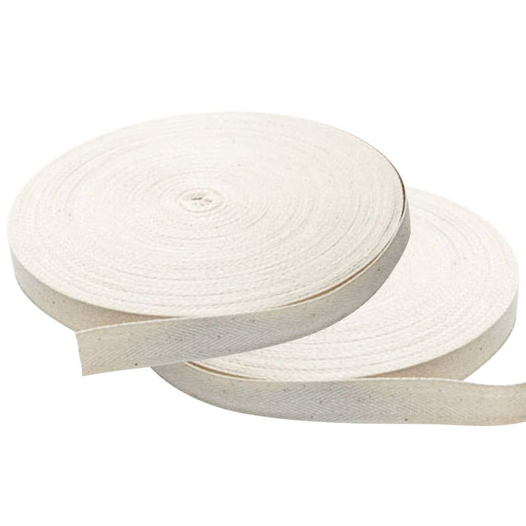 1/2 White Twill tape - 100% Cotton by the yard
