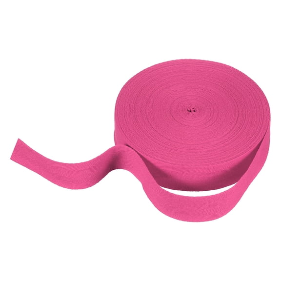 Cotton Twill Tape Ribbon 1-1/5 Inch 23 Yard Herringbone Webbing Tape Roll Bias Binding Tape for DIY Crafts Sewing Gift Wrapping, Rose Red
