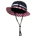thumbnail image 1 of Cotton Twill USA American Flag Bucket Hat USA All The Way Boonie, S/M, 1 of 5