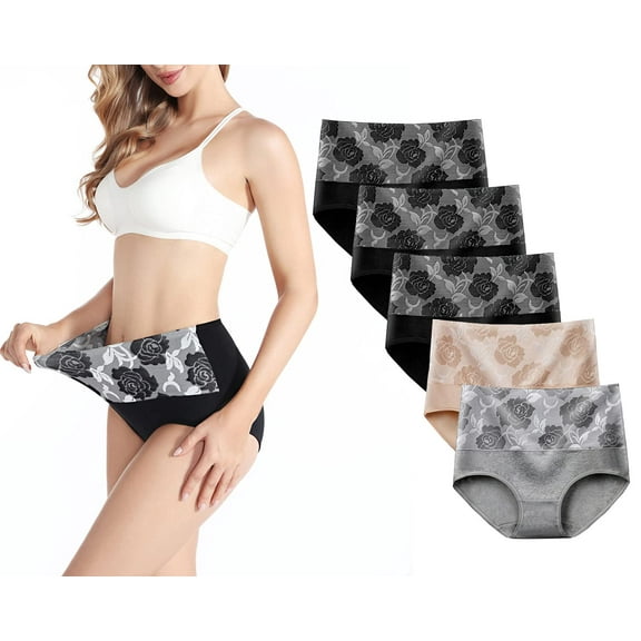 Cotton Underwear Women Plus Size Leak Proof Underwear for Women Tummy Control Briefs