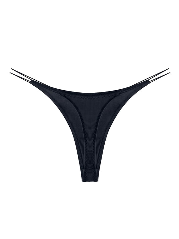 Cotton Underwear Women ZDNIXIAN Womens Solid V String Thong Briefs Comfortable Underwear