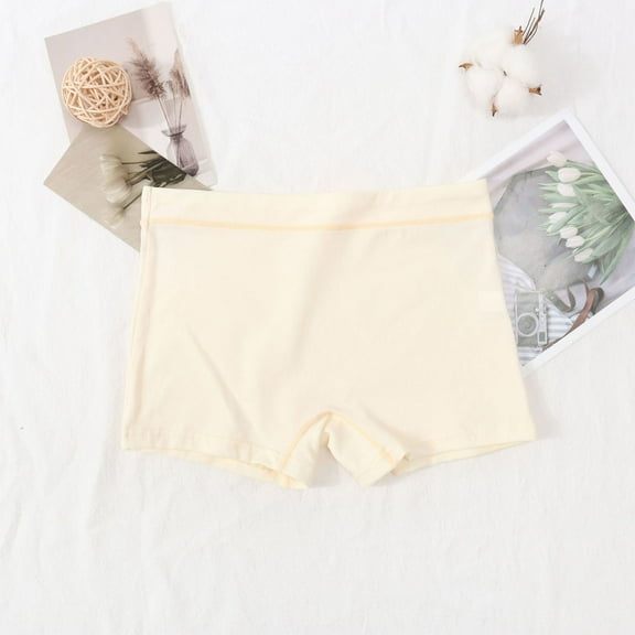 Cotton Underwear for Girls & Boys Size 6-13 Breathable Mid Waisted Boxer Briefs Teens Kids Casual Solid Stretchy Full-Coverage Panties