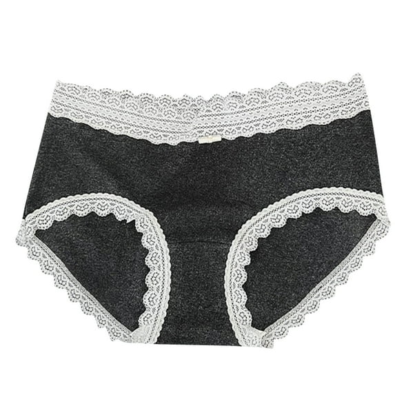 Cotton Underwear for Women Lace Trim High Waisted Full Coverage Panties Soft Stretch Breathable Comfy Seamless Brief