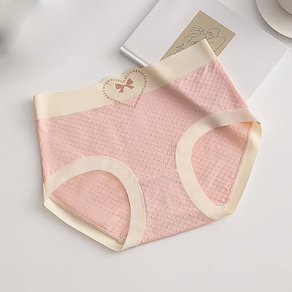 Cotton Underwear for Women Soft Women's Fall And Winter Underwear Cotton Women's Mid Waist Plus Size Women's Cotton Underpants Pink L