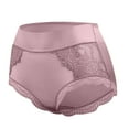 thumbnail image 1 of Cotton Underwear for Women Soft Women's Solid Color Lace Court Style Cotton Crotch Mid Waist Plus Size Flat Angle Underwear Pink M, 1 of 6