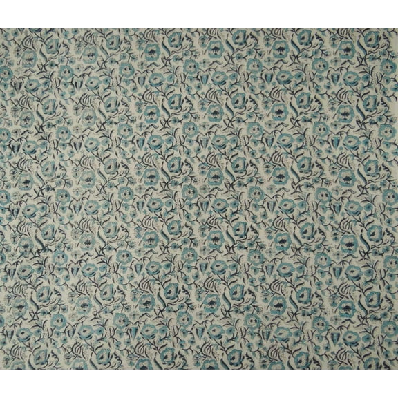 Cotton Voile Material White Decorative Indian Hand Block Print Craft By The Yard