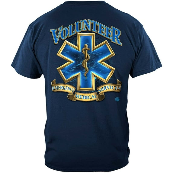 Cotton Voluteer EMS Gold Shield Graphic T-Shirt